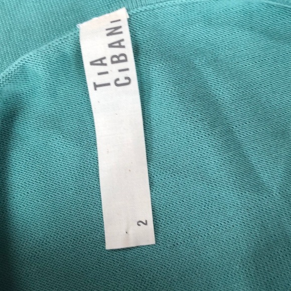 Tia Cibani Teal Sweater Sheath Dress 2 - Picture 6 of 6